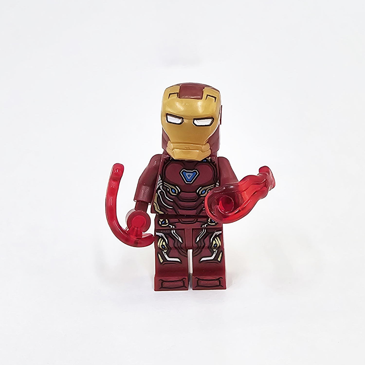 Iron Man minifigure building blocks compatible with LEGO children's educational toys, factory export wholesale with weapons, Marvel Avengers, Captain America, Spider-Man Minifigure 1 yuan 20 pieces Specification drawing