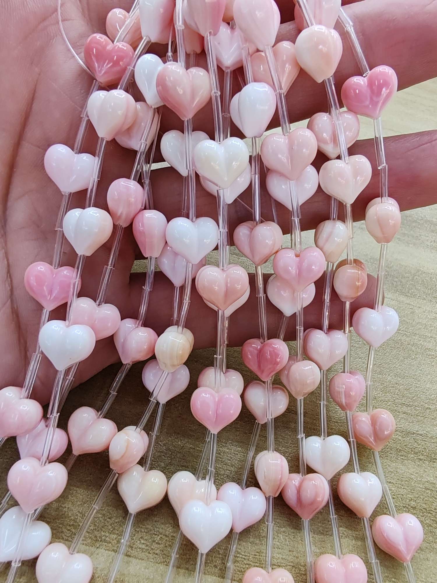 天然贝壳DIY雕刻女皇贝胭脂螺项链吊坠爱心手链耳环配件diy配件详情图3