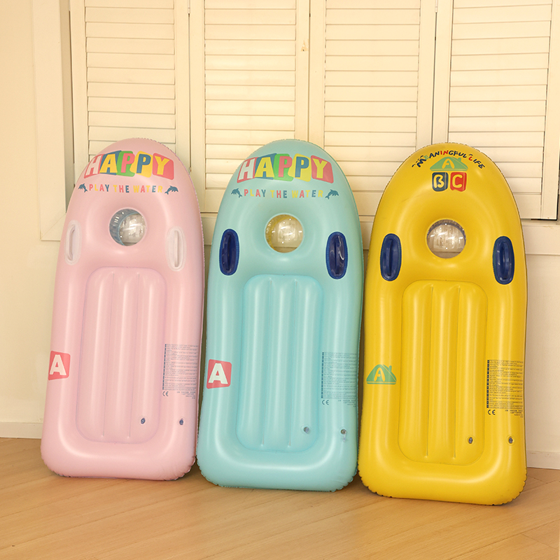 Wholesale of thickened inflatable float boards for children, children's surfboards with handles, swimming water slides, and water inflatable float beds details Picture
