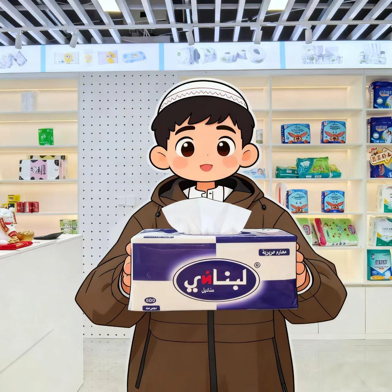 OEM high-quality virgin wood pulp tissues, 4-layer thickened facial tissues, customizable logo trademarks, soft and skin-friendly pull-out tissues from foreign trade factories