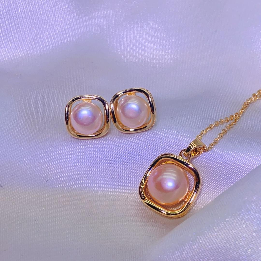 S temperamento elegante natural perla de agua dulce pequeño conjunto de cuatro partes moda commuter accesorios multifunción conjunto de tres piezas collar collar de perlas detail image 10