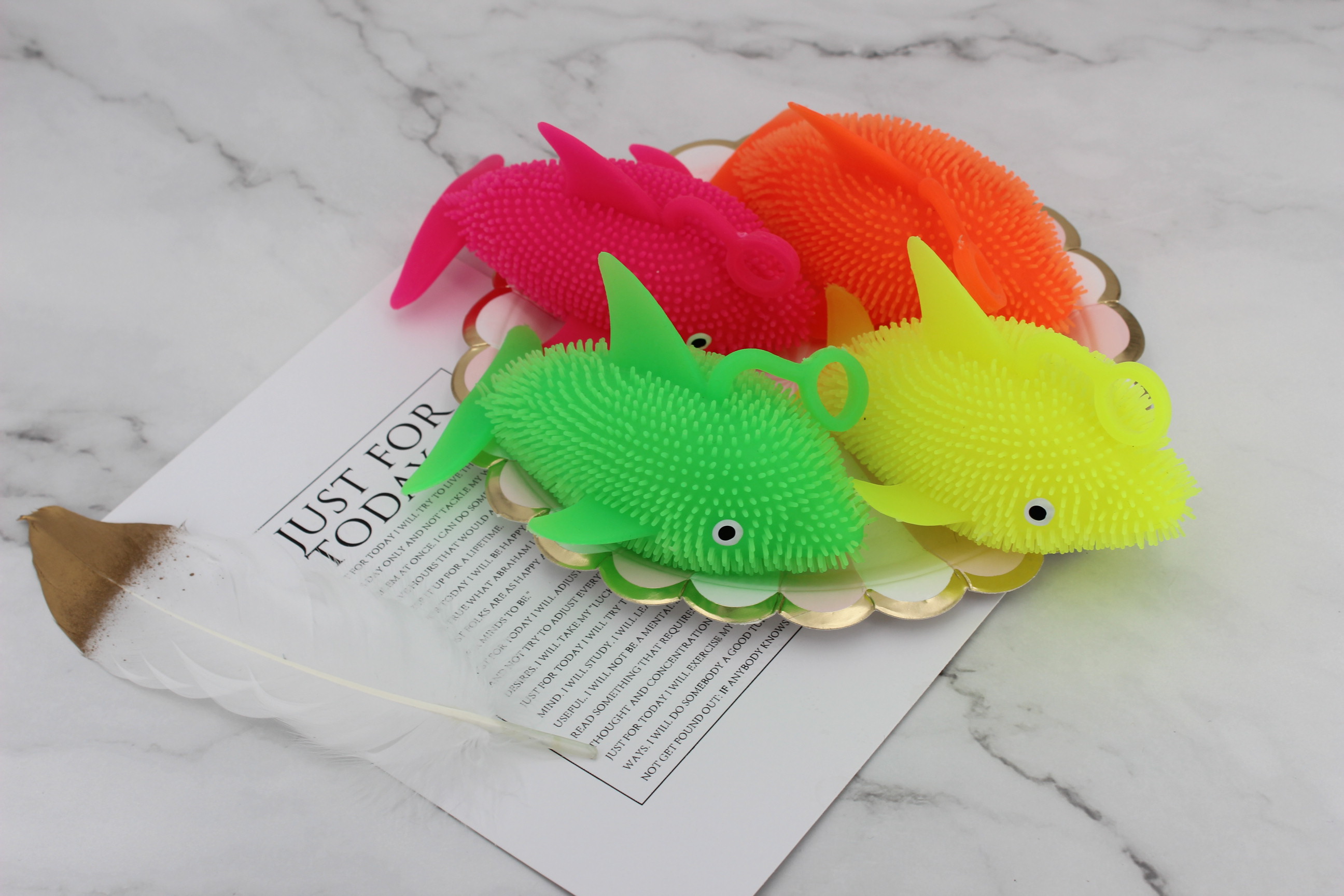 Children's squeezing toy magic tool, Hairy Shark, hairy ball bestseller, factory direct sales Item Picture
