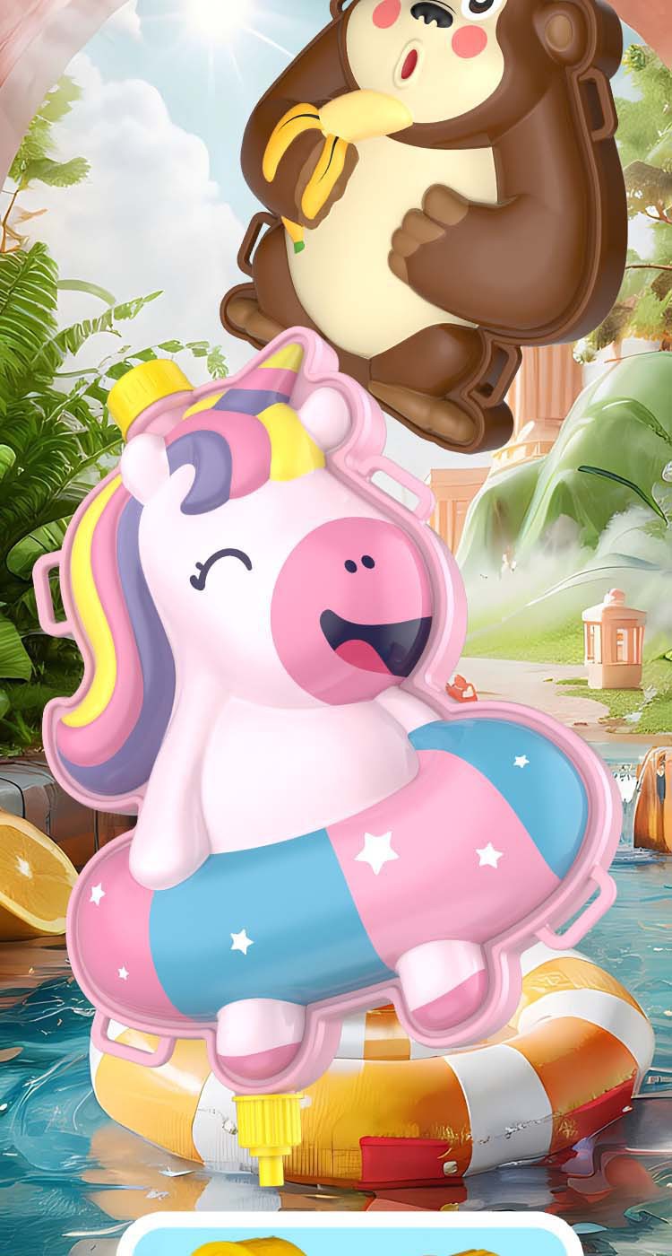 跨境新品卡通动物背包水枪戏水夏日沙滩泼水节打水仗儿童地摊玩具水枪儿童夏季沙滩详情5