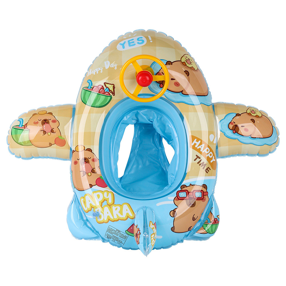 New aircraft, boat, capybara, children's seat, inflatable swimming ring, water play toy with steering wheel, swimming ring Specification image