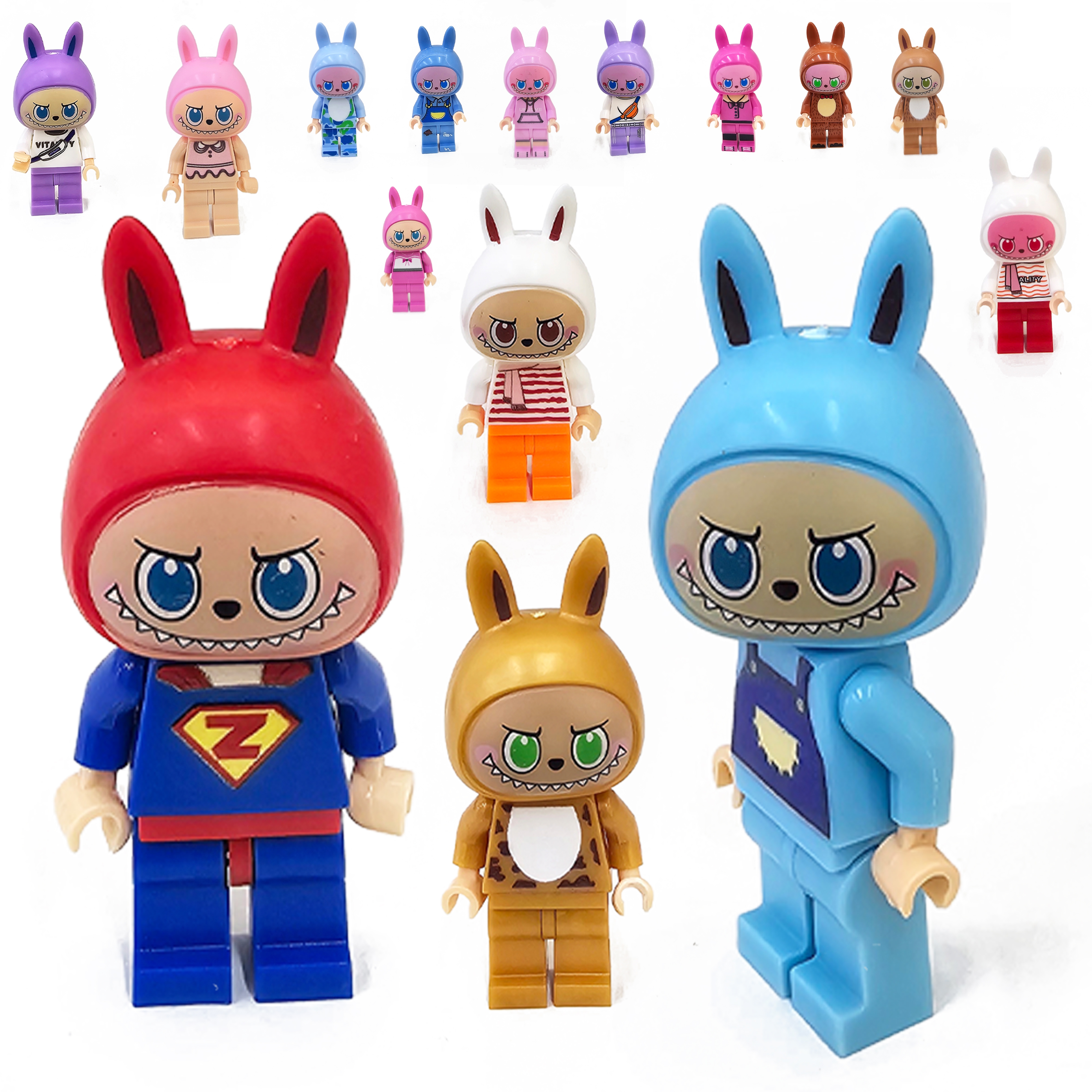 Lala Da Ye Bu Bu MiniFigure building blocks compatible with LEGO children's educational toys, factory export wholesale, 1 yuan 20 pieces, Minifigure Application Scenario
