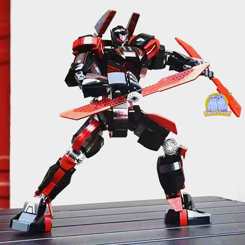 Pacific Rim Building Blocks 6 Assembly toys Boy Revenge Wanderer Mecha Athena Children's Educational Robot details Picture