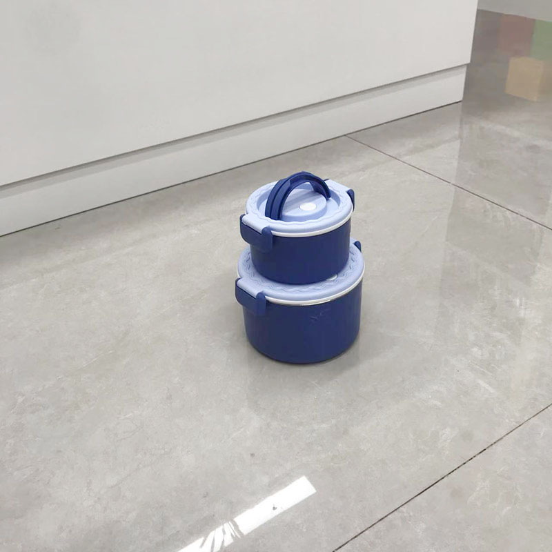 马卡龙色系多层蛋糕形密封饭盒 不锈钢内胆保鲜餐盒 上班族学生便携分层便当盒 可爱辅食带饭神器详情5