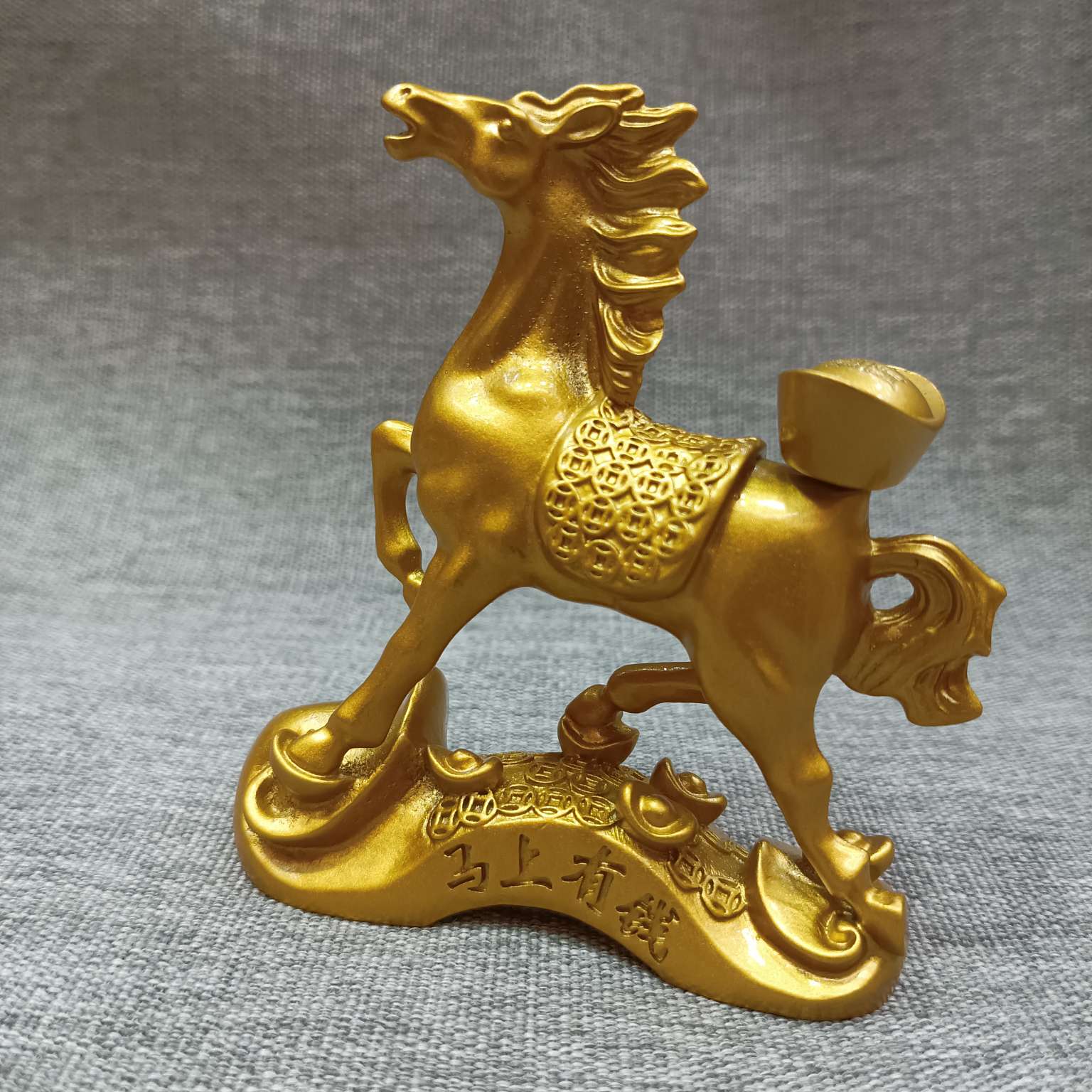 Zhonggong Craft Alloy Instant Fortune Gold ingot Rotating Ornament