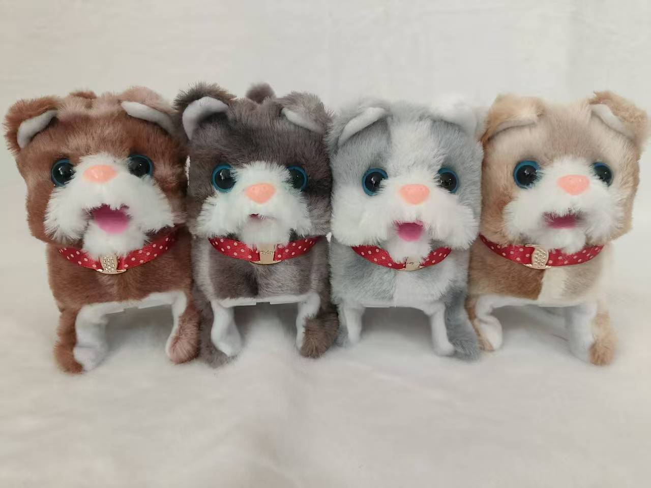 Electric kitten toy, wagging its tail while walking and meowing, children's interactive pet for 3 years old + educational toy