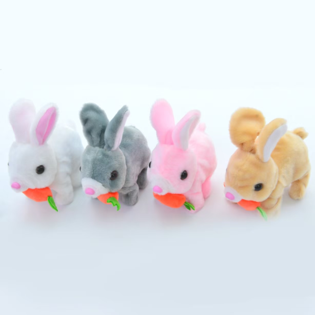 Enlightenment and intelligence: The little rabbit can move and make sounds by pressing, and fun actions can exercise the baby's hands-on ability