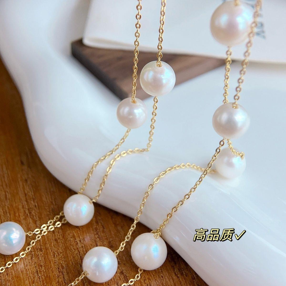 Dry and elegant rose starry sky necklace, light luxury and fashionable, versatile, thousand gold style fairy necklace, sweater chain, jewelry, pearl necklace Application Scenario