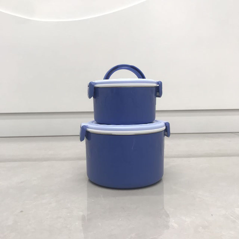 马卡龙色系多层蛋糕形密封饭盒 不锈钢内胆保鲜餐盒 上班族学生便携分层便当盒 可爱辅食带饭神器详情4