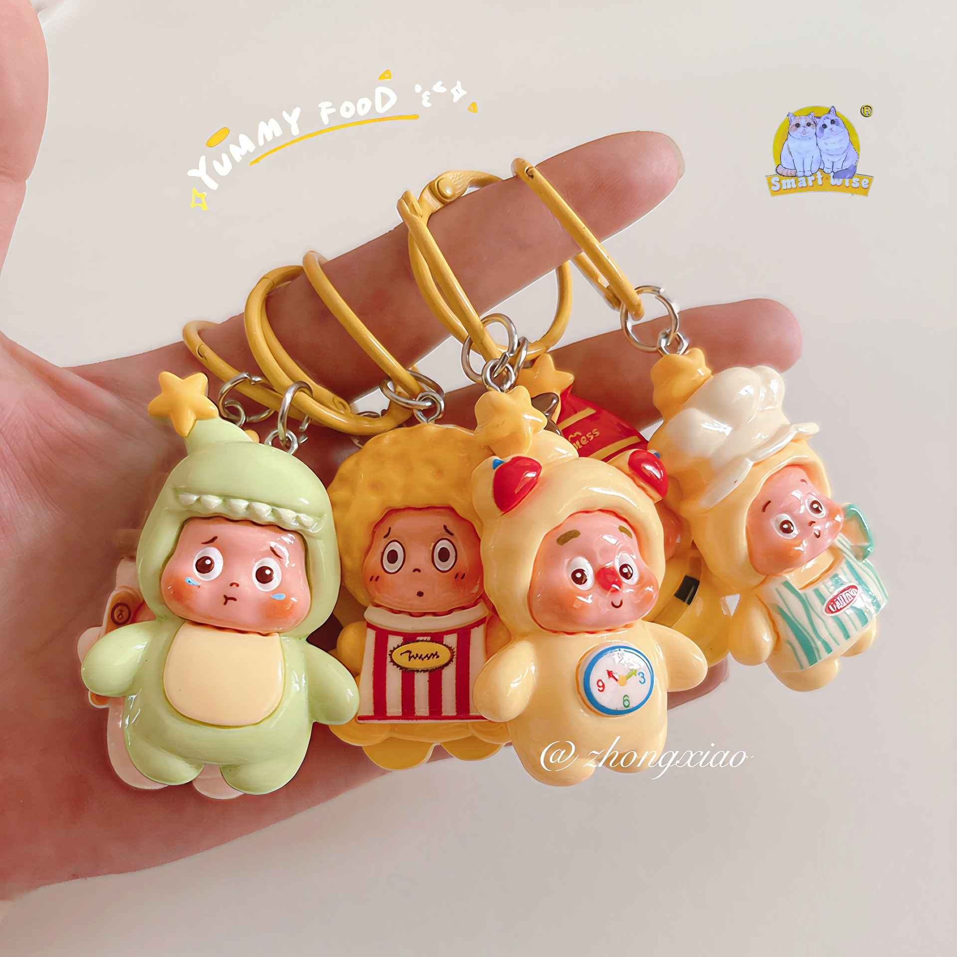 Cute large cartoon star character keychain pendant, creative bag pendant, backpack accessory, best friend and couple gift