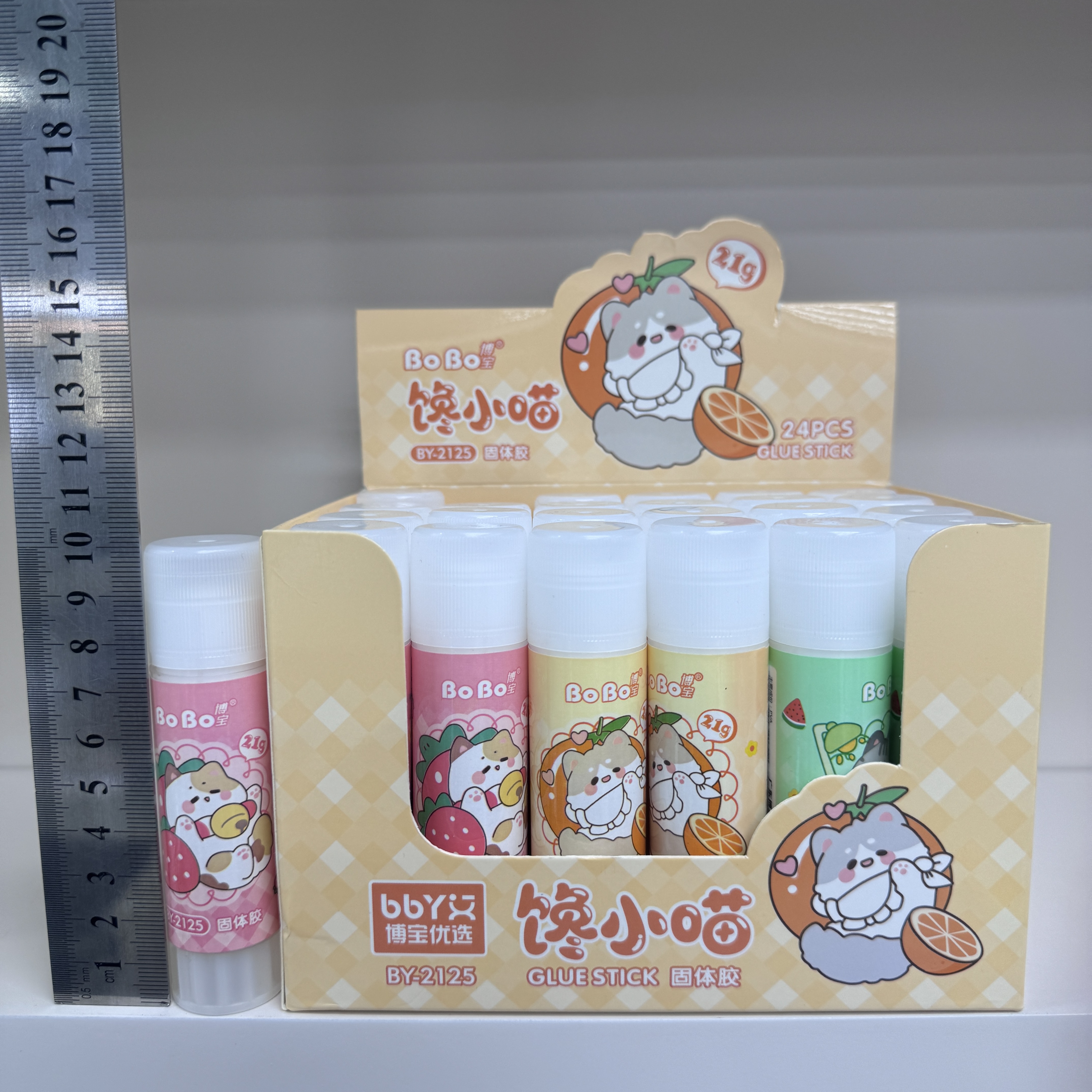 BY-2125 PVA Solid Adhesive 21g, a special eco-friendly solid adhesive for students, is fast and easy to bond, odorless and free of formaldehyde Item Picture