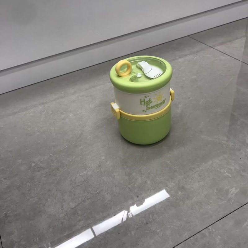 马卡龙色多层分隔便携饭盒 Hot Summer 清新设计 上班族学生密封保温便当盒 小巧可爱带饭神器详情6