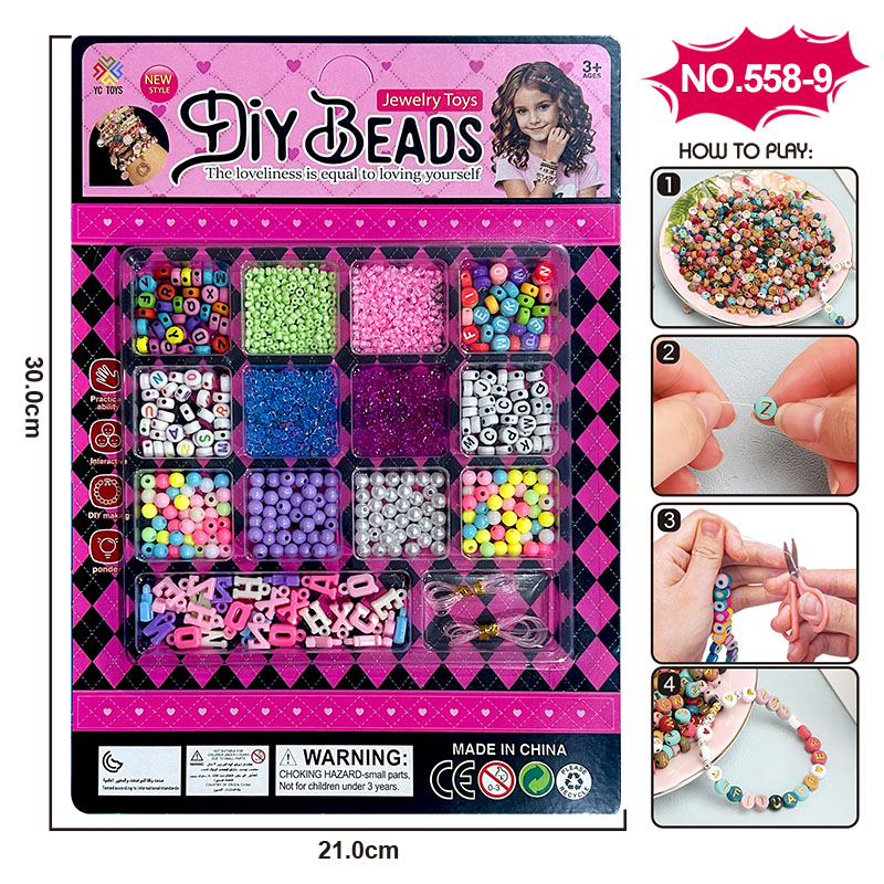 DIY handcrafted beaded toys for girls, children, diy storage boxes, bracelets, necklaces, educational and creative accessories, wholesale materials, beaded plastic letter color boxes, beaded letter beads Application Scenario