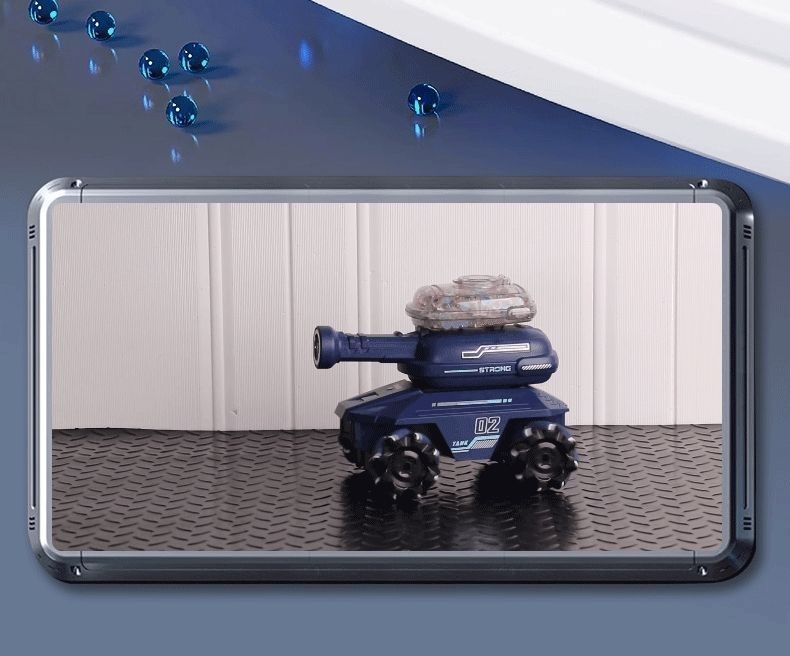 遥控玩具新款麦克纳姆轮坦克车遥控发射水弹车儿童男孩火帽发光玩具礼物详情图7