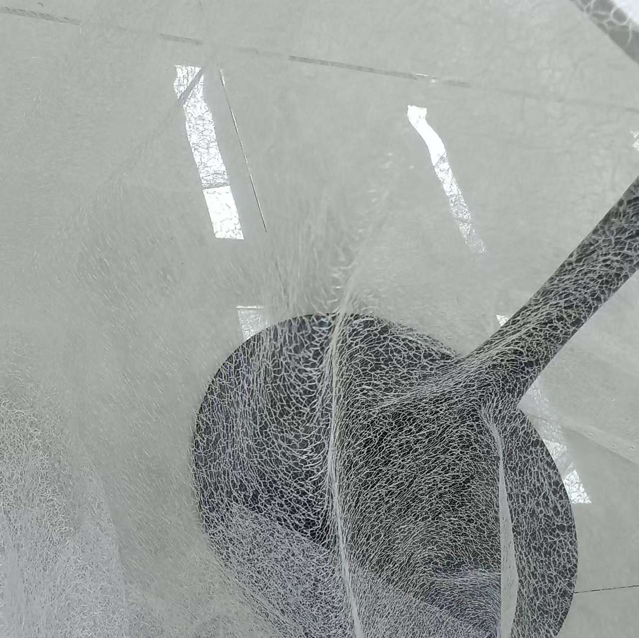 双层加密针织面料网眼布全涤帽网透气运动服装面料17