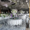The theme wedding tables and chairs, banquet center of Suzhou Resort Hotel, acrylic transparent chairs, and outdoor crystal chairs for export Application Scenario