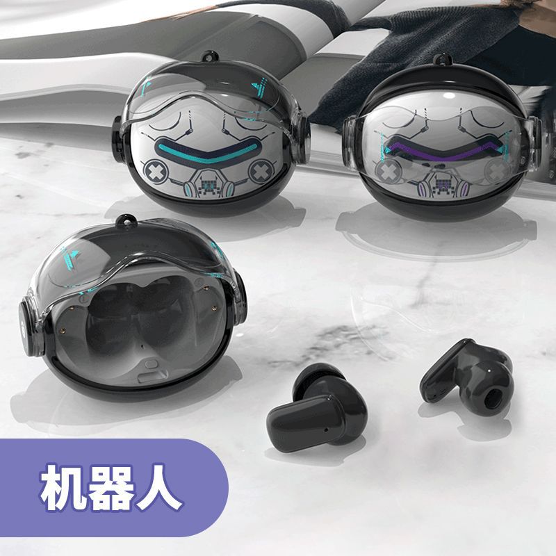 便捷式防丢跑步旋转变脸变声蓝牙耳机佩戴舒适入耳式降噪长续航GO6立体声