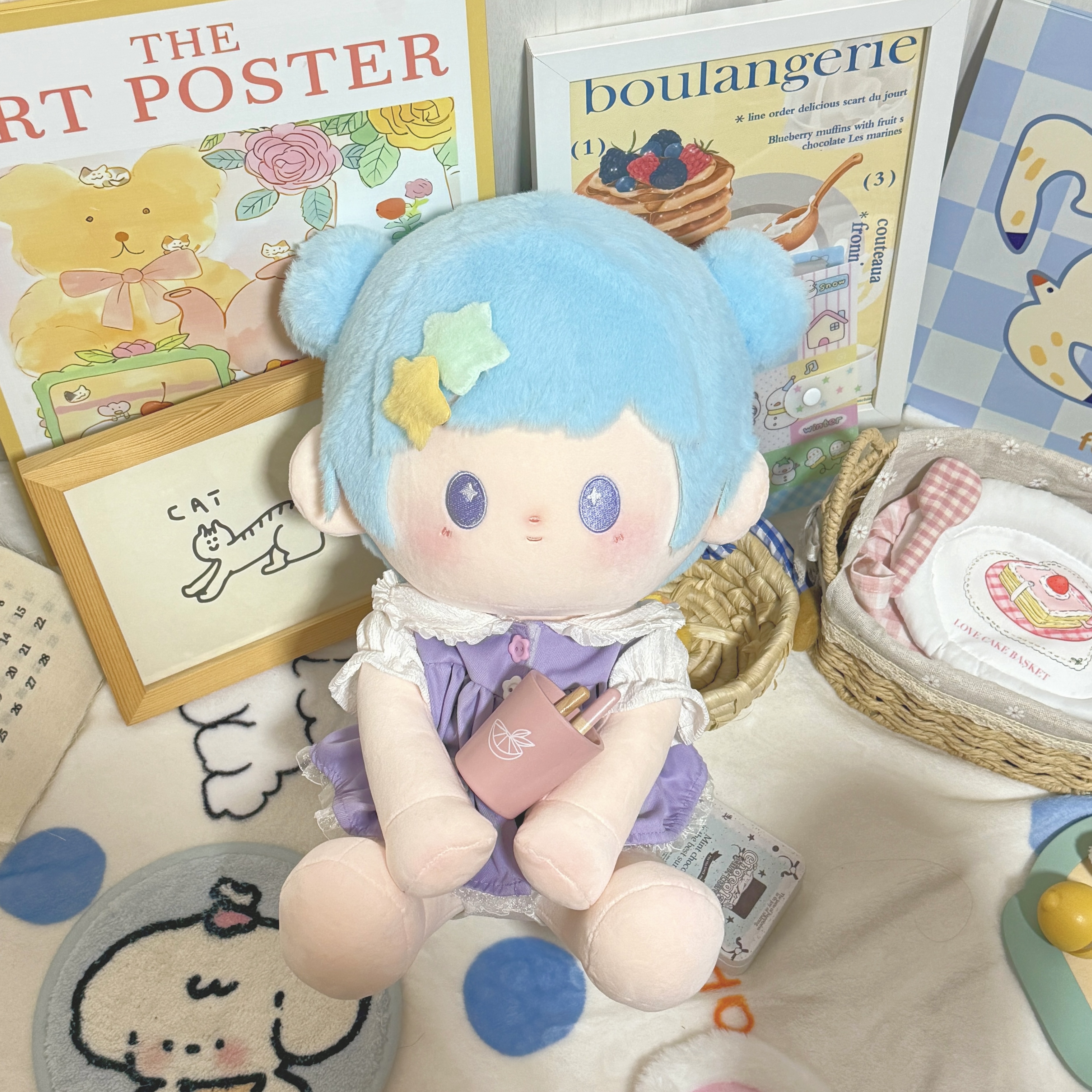 Menggu Wuxue Original Creation Companion -T Tuantuan Sleeping Companion 40cm Cotton Doll DZ27 Item Picture