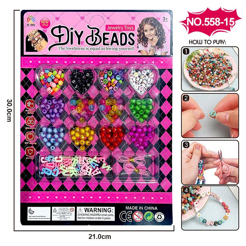 DIY handcrafted beaded toys for girls, children, diy storage boxes, bracelets, necklaces, educational and creative accessories, wholesale materials, beaded plastic letter color box, beaded 66 pic 9