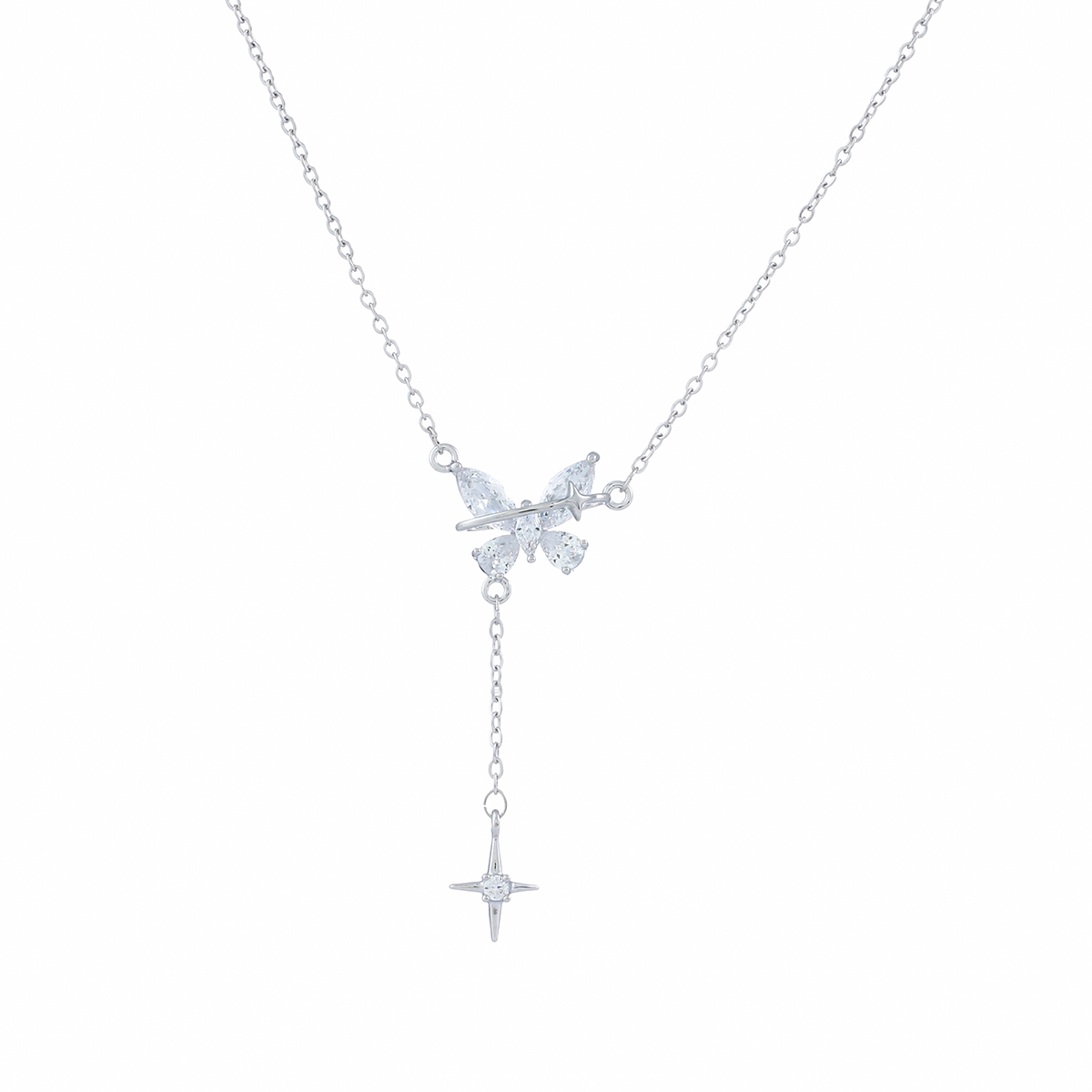 Xuhui brand premium copper-plated real gold and zircon inlaid high-quality, fashionable and versatile butterfly necklace pendant Application Scenario