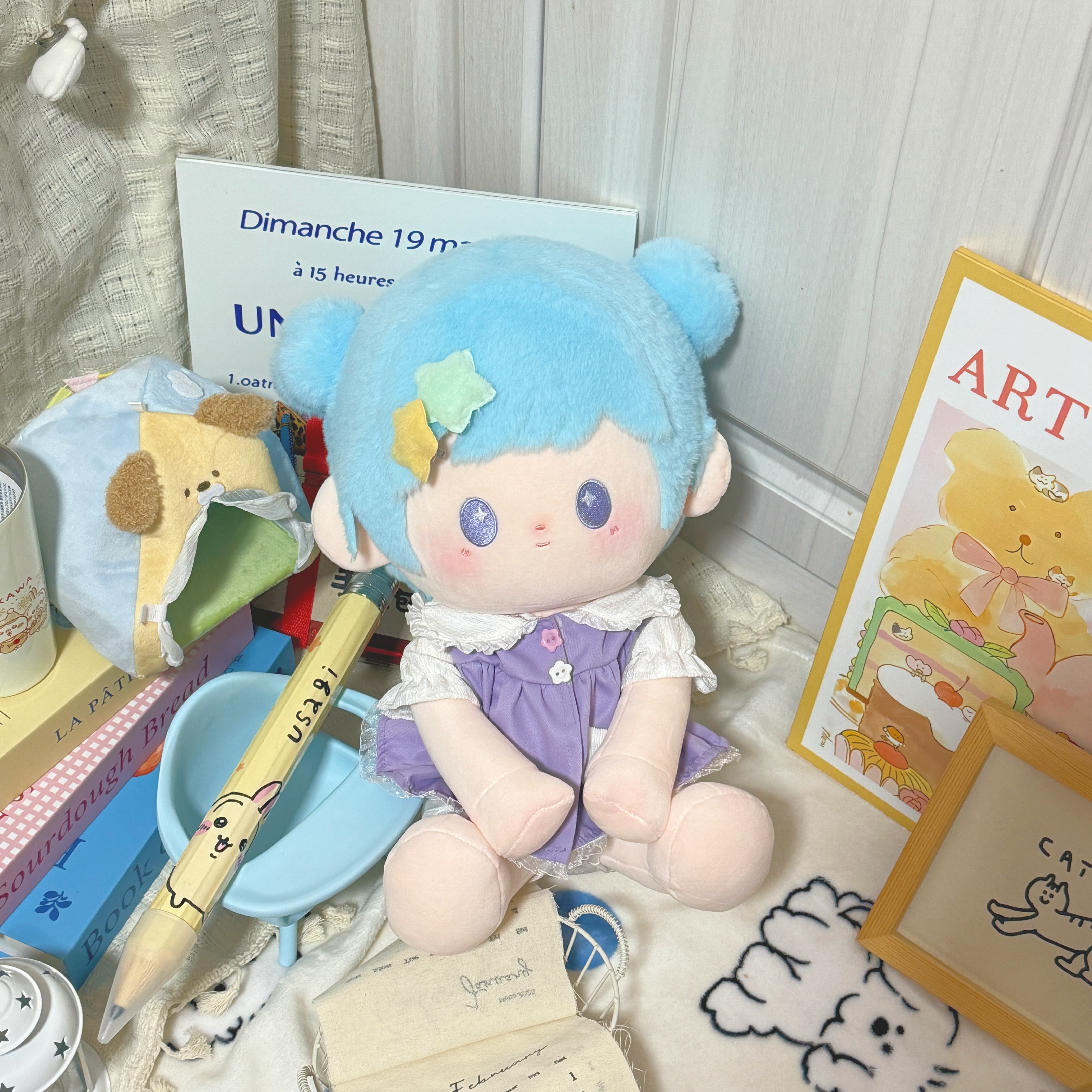 Menggu Wuxue Original Creation Companion -T Tuantuan Sleeping Companion 40cm Cotton Doll DZ27 details Picture