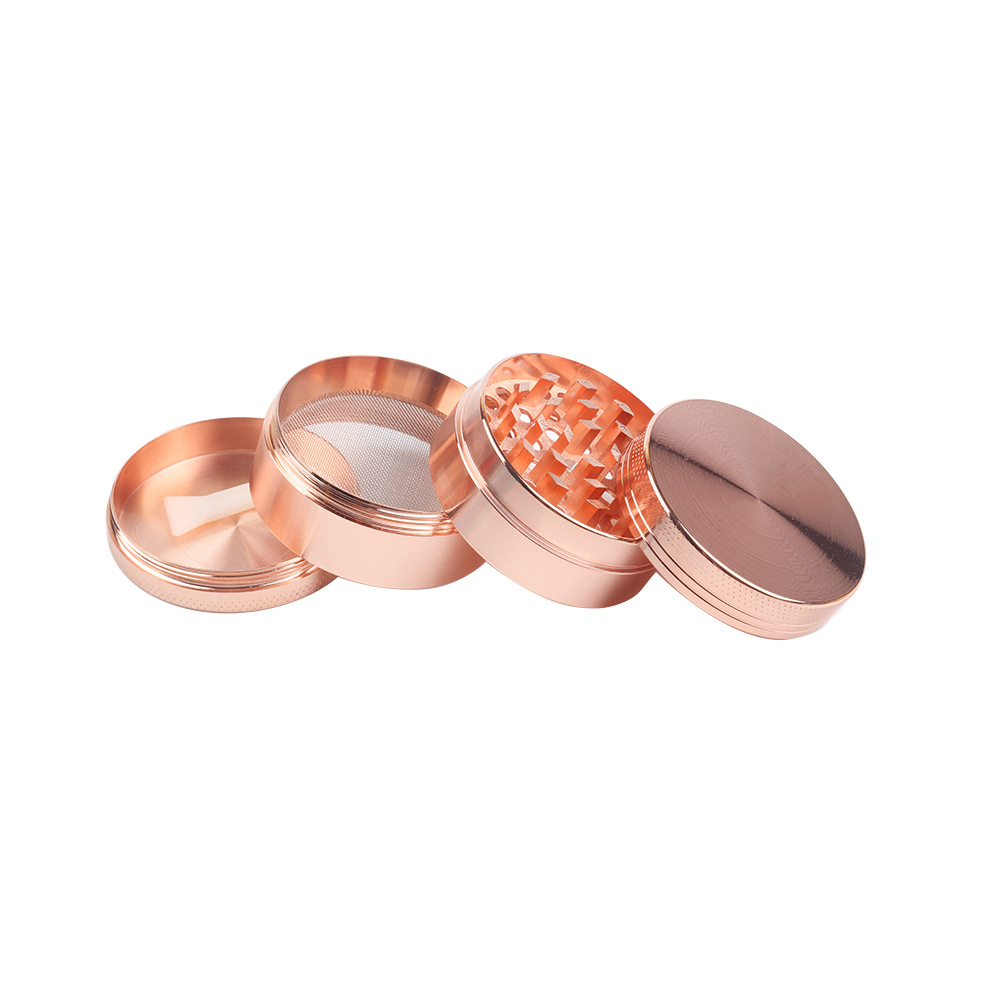 4层锌合金 40mm. 50mm.55mm.63mm金属研磨器平板磨烟器细节图