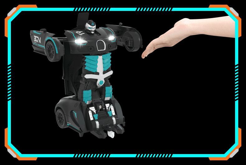 吾愿玩具布加迪变形金刚黑色大尺寸电动遥控感应手柄控制玩具儿童玩具遥控车遥控汽车工厂直销品质有保障详情图11