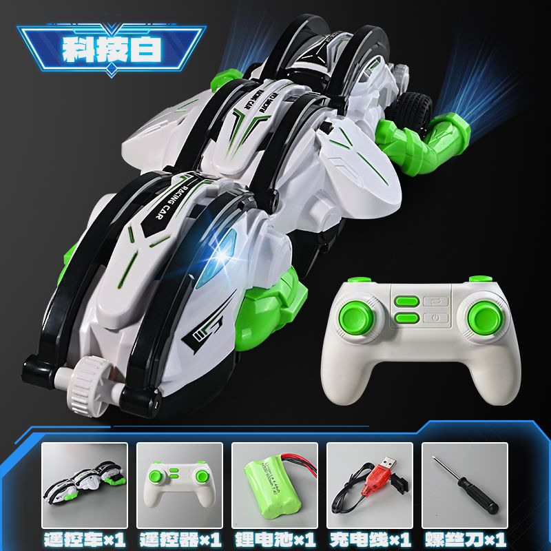 Dragon armor Rolling and transforming remote control car, cool lights, durable drifting, children's and boys' toy stunt car. I wish toys wholesale, foreign trade export details Picture