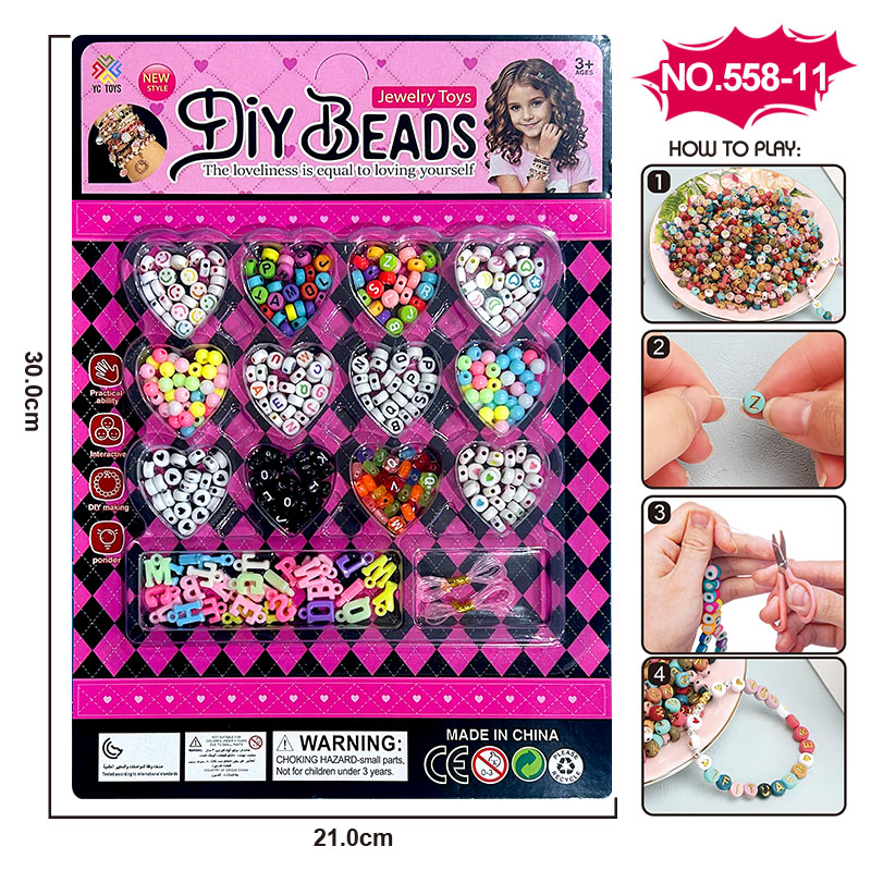DIY handcrafted beaded toys for girls, children, diy storage boxes, bracelets, necklaces, educational and creative accessories, wholesale materials, beaded plastic letter color box, beaded 66 pic 5