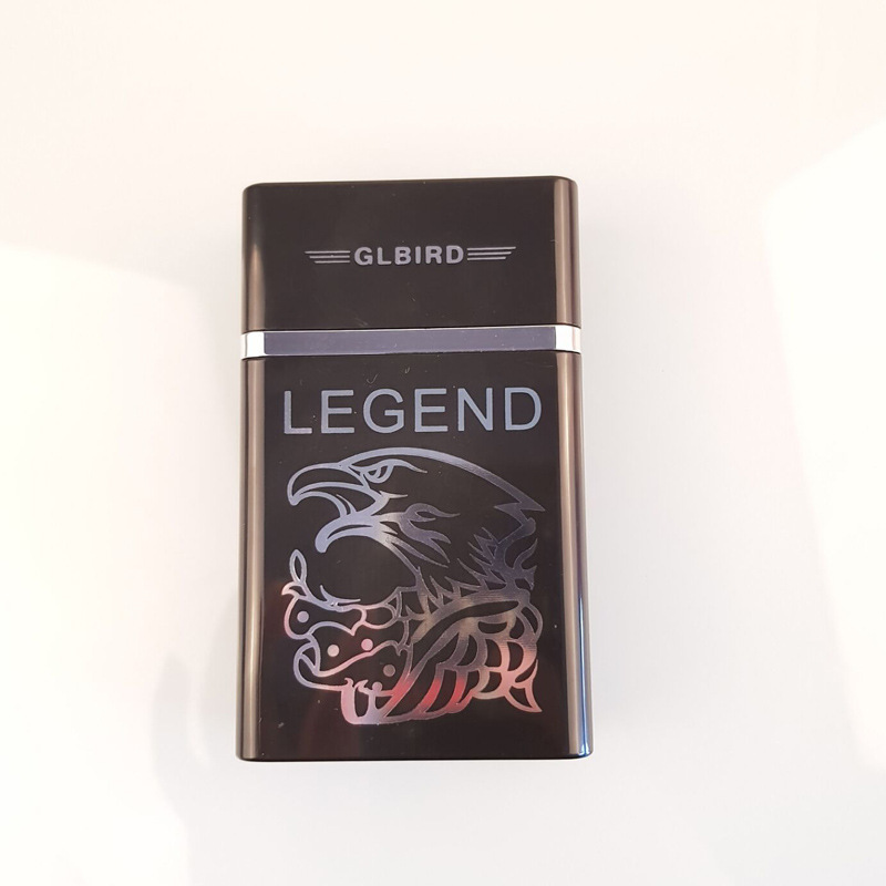 时尚个性自动烟盒8支 带usb充电打火机点烟器超薄防风打火机批发详情3