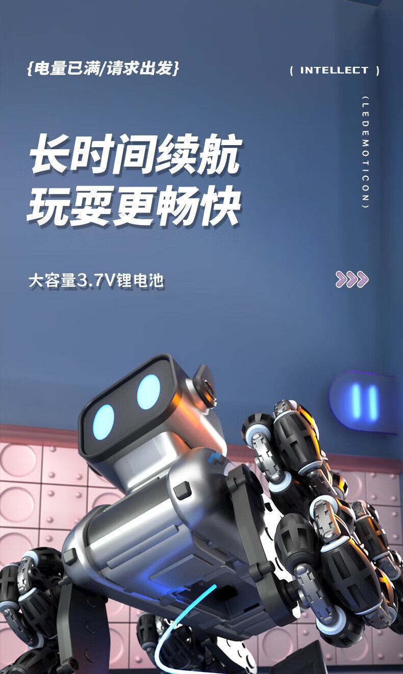 2025年爆款智能遥控机器狗遥控车特技四驱电动机器人儿童玩具男孩详情图17