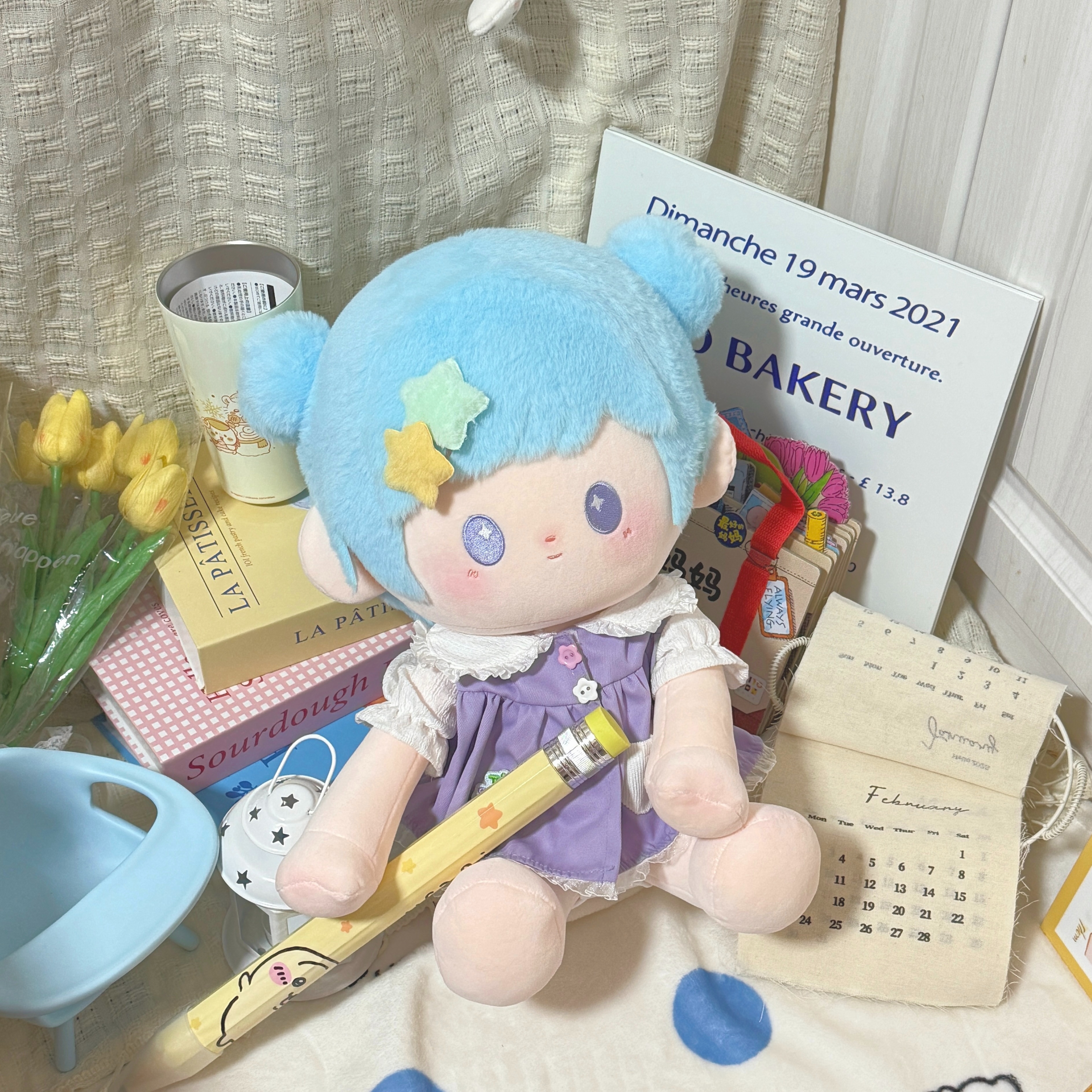 Menggu Wuxue Original Creation Companion -T Tuantuan Sleeping Companion 40cm Cotton Doll DZ27 Specification image