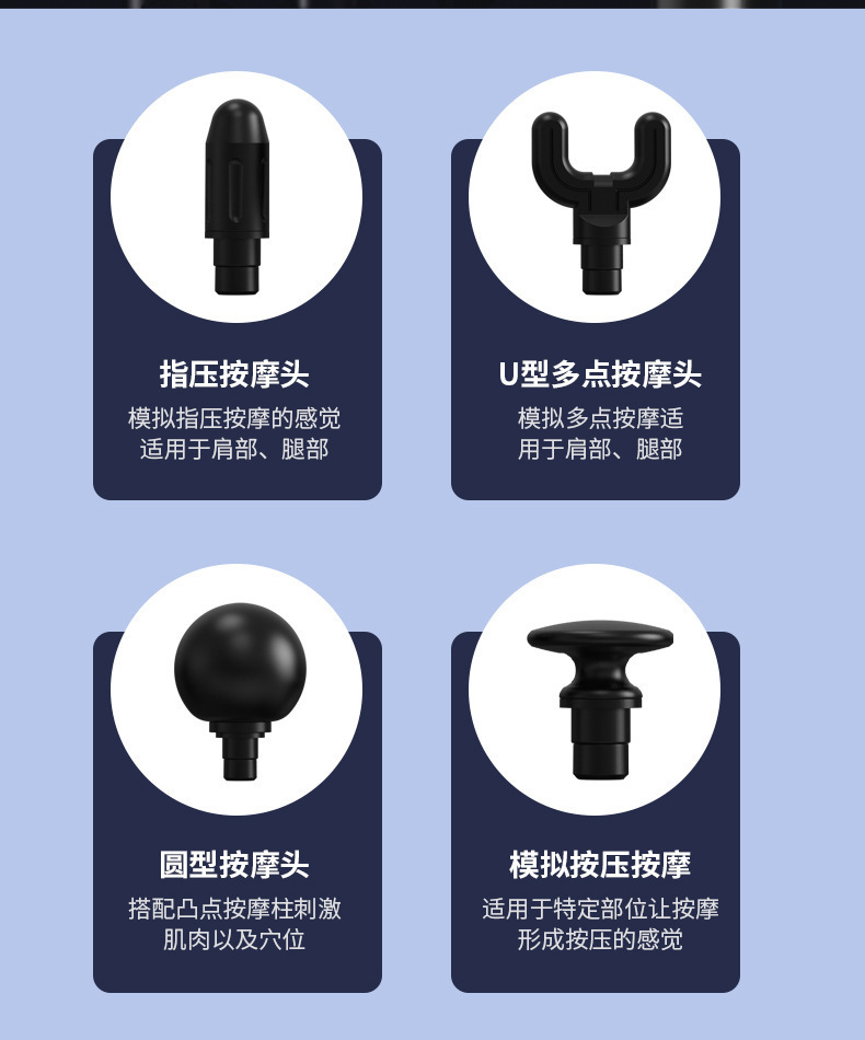 The multi-functional muscle massager of the fascia gun is a perfect tool for relaxing the cervical and lumbar vertebrae and massaging. It is a handheld electric cervical fascia gun with a curved head and long handle pic 10