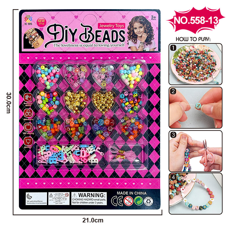 DIY handcrafted beaded toys for girls, children, diy storage boxes, bracelets, necklaces, educational and creative accessories, wholesale materials, beaded plastic letter color box, beaded 66 Specification image
