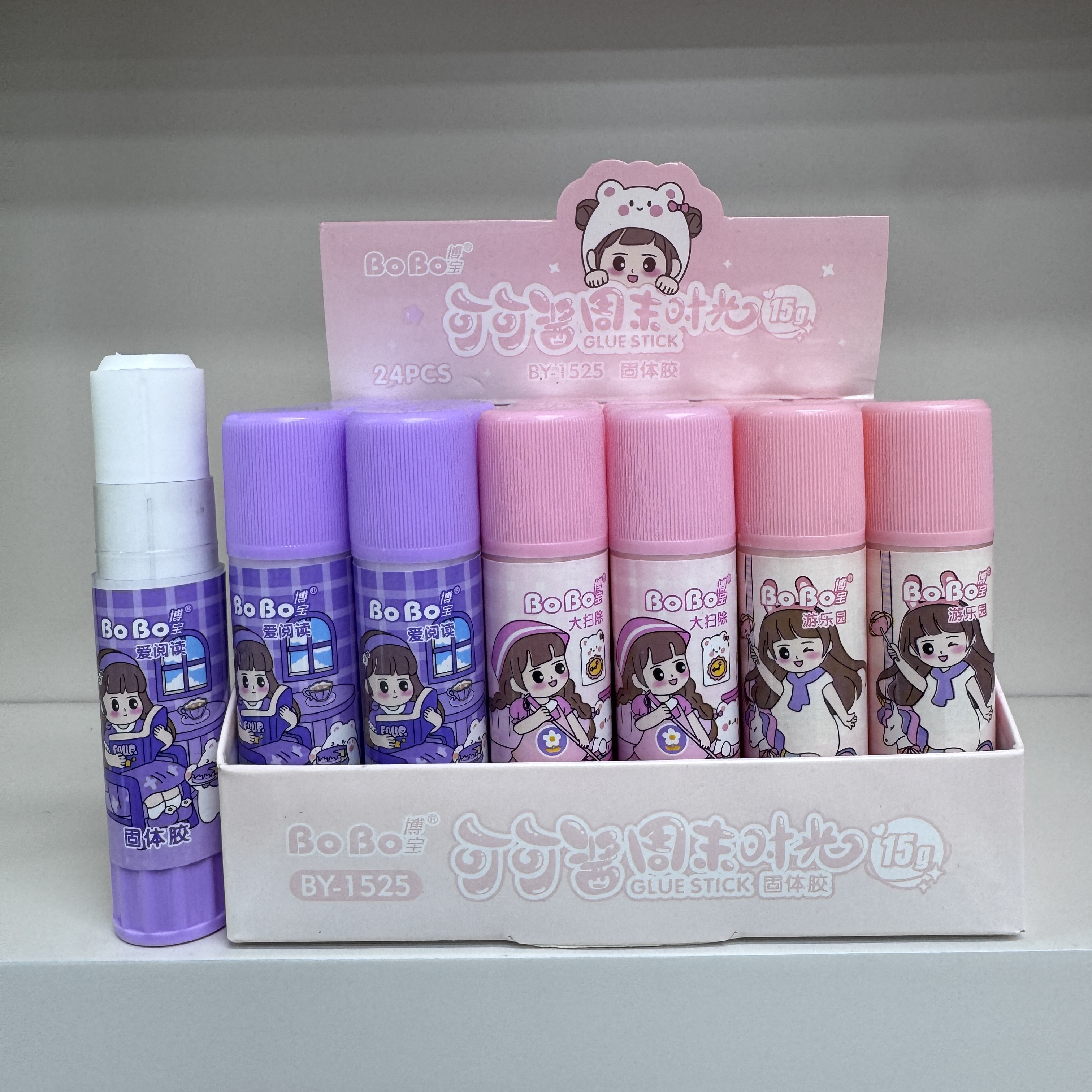 The BY-1525 PVA Solid adhesive, 15g, is a special eco-friendly solid adhesive for students. It bonds quickly, is easy to use, odorless and free of formaldehyde details Picture