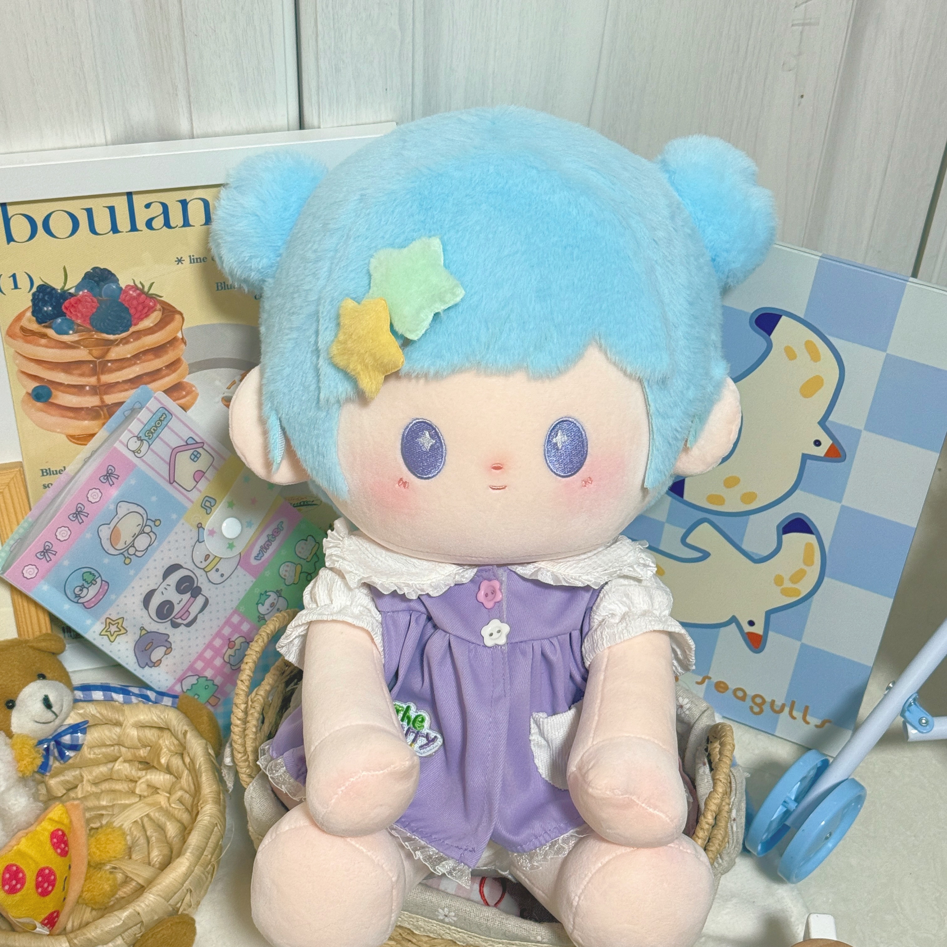 Menggu Wuxue Original Creation Companion -T Tuantuan Sleeping Companion 40cm Cotton Doll DZ27 Application Scenario