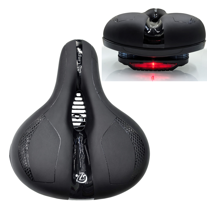 T-2514带灯鞍座自行车鞍座山地车坐垫鞍座单车座垫车座 座垫包