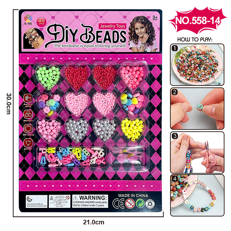 DIY handcrafted beaded toys for girls, children, diy storage boxes, bracelets, necklaces, educational and creative accessories, wholesale materials, beaded plastic letter color box, beaded 66 Application Scenario