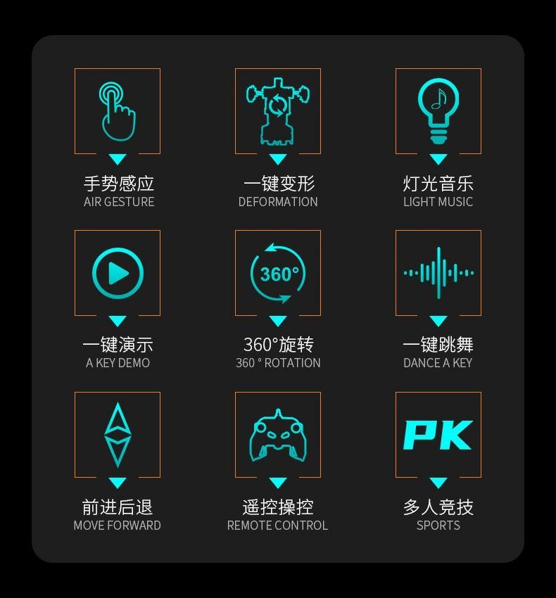 吾愿玩具布加迪变形金刚黑色大尺寸电动遥控感应手柄控制玩具儿童玩具遥控车遥控汽车工厂直销品质有保障详情图4