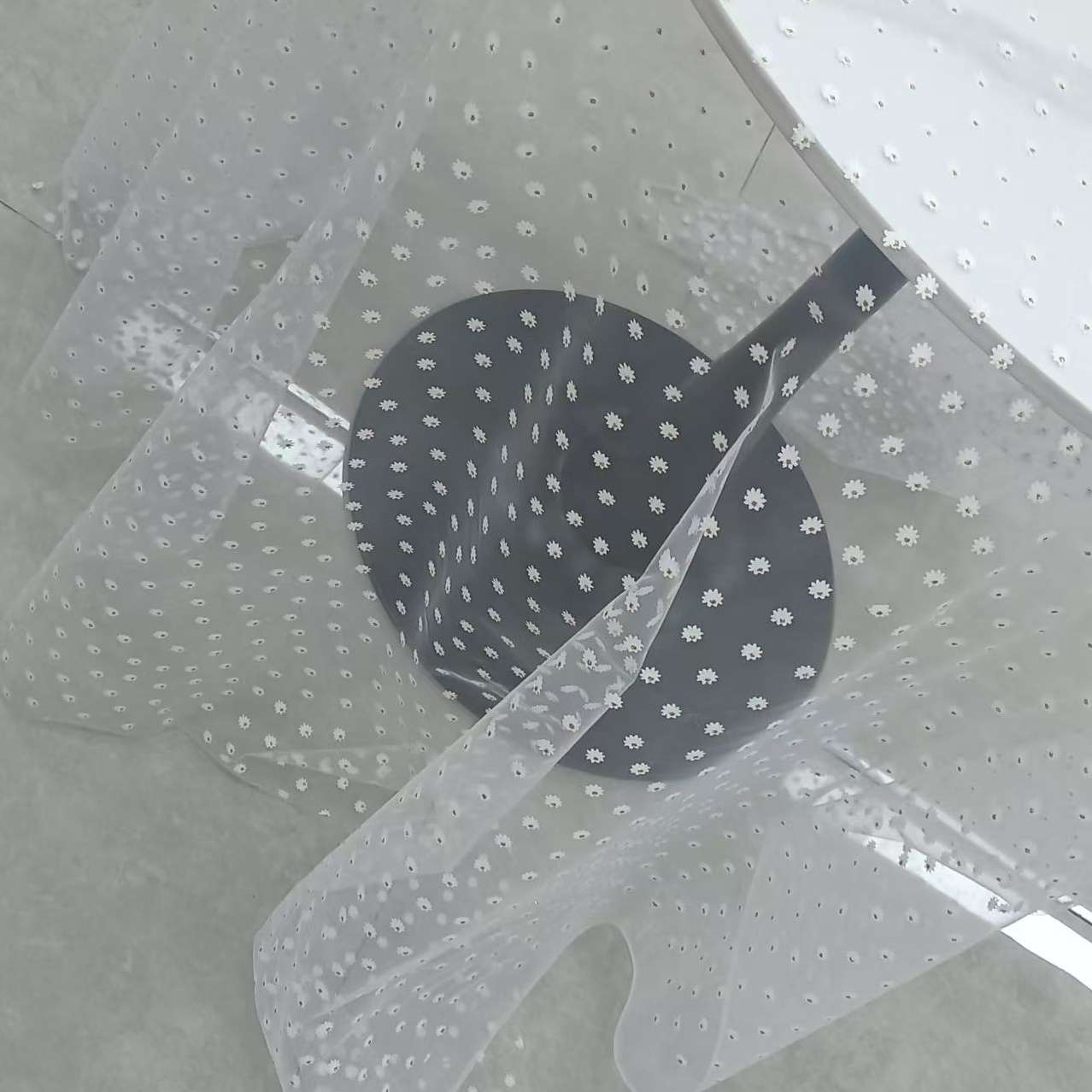 Textile knitted fabric, double-layer mesh fabric, encrypted sandwich, full polyester cap mesh gauze fabric 7 details Picture