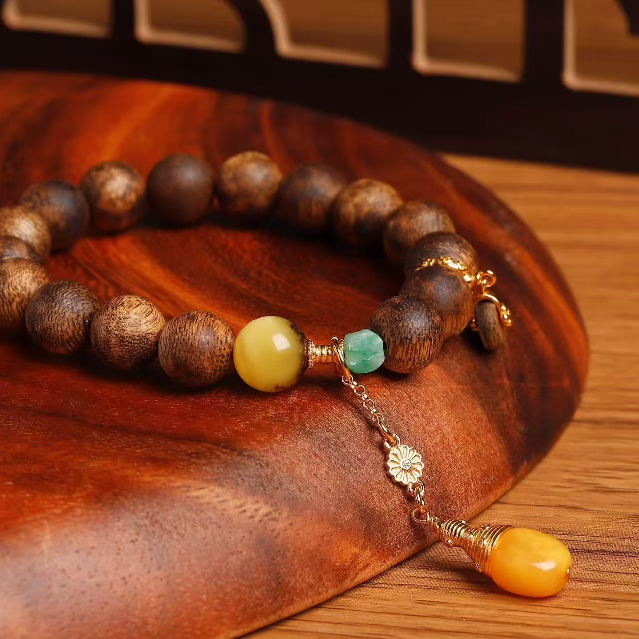 道毅珠宝天然粉晶手链雪花幽灵925纯银镀金配饰花球