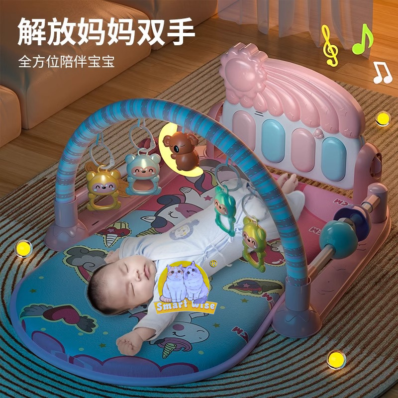 Baby fitness racks, music pedal piano toys, and piano play pads for newborns aged 0-36 months are selling well across borders details Picture