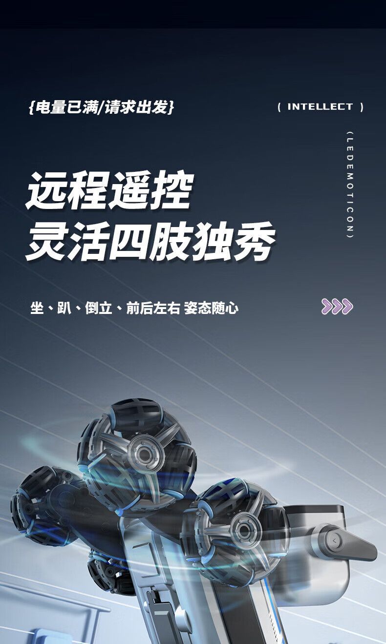 2025年爆款智能遥控机器狗遥控车特技四驱电动机器人儿童玩具男孩详情图6