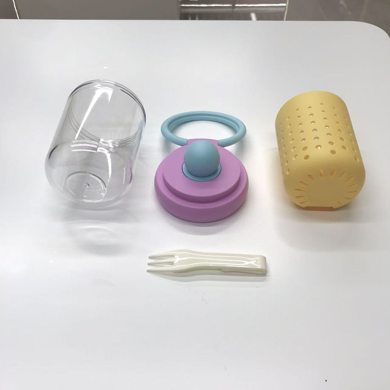 自带叉便携沥水保鲜杯 密封防漏水果沙拉杯 带提手外带早餐燕麦酸奶杯 食品级随身餐盒详情5