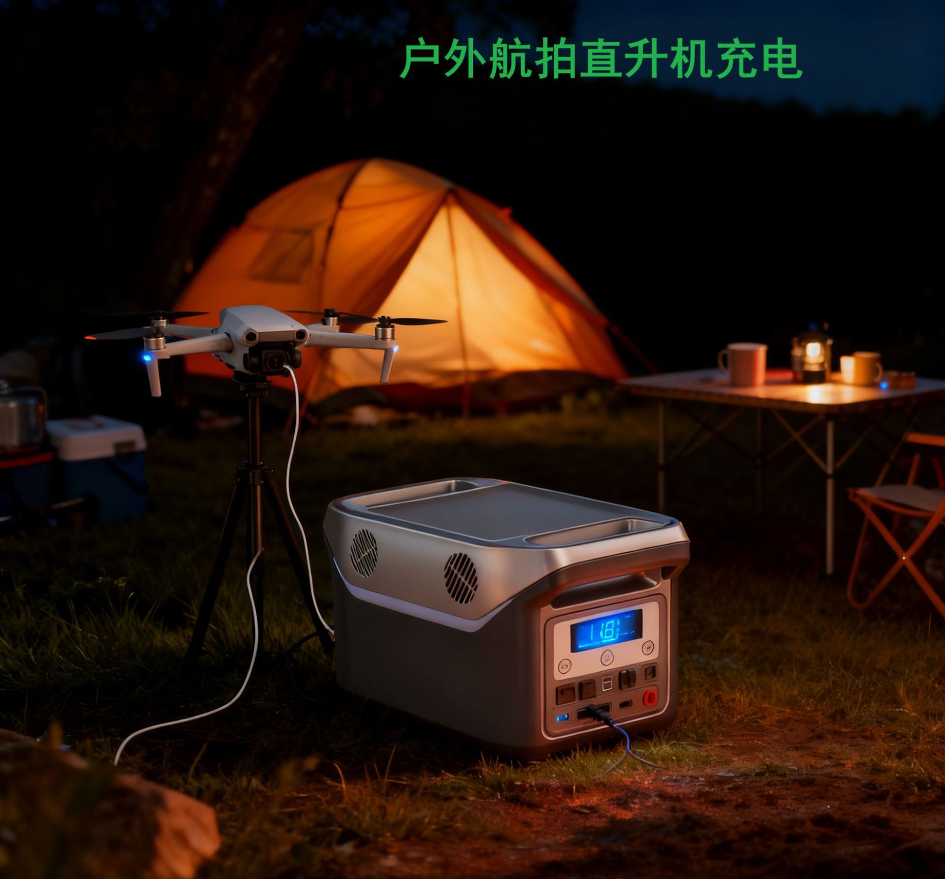 大功率户外移动电源便携式磷酸铁锂大容量露营摆摊应急储能电瓶详情3