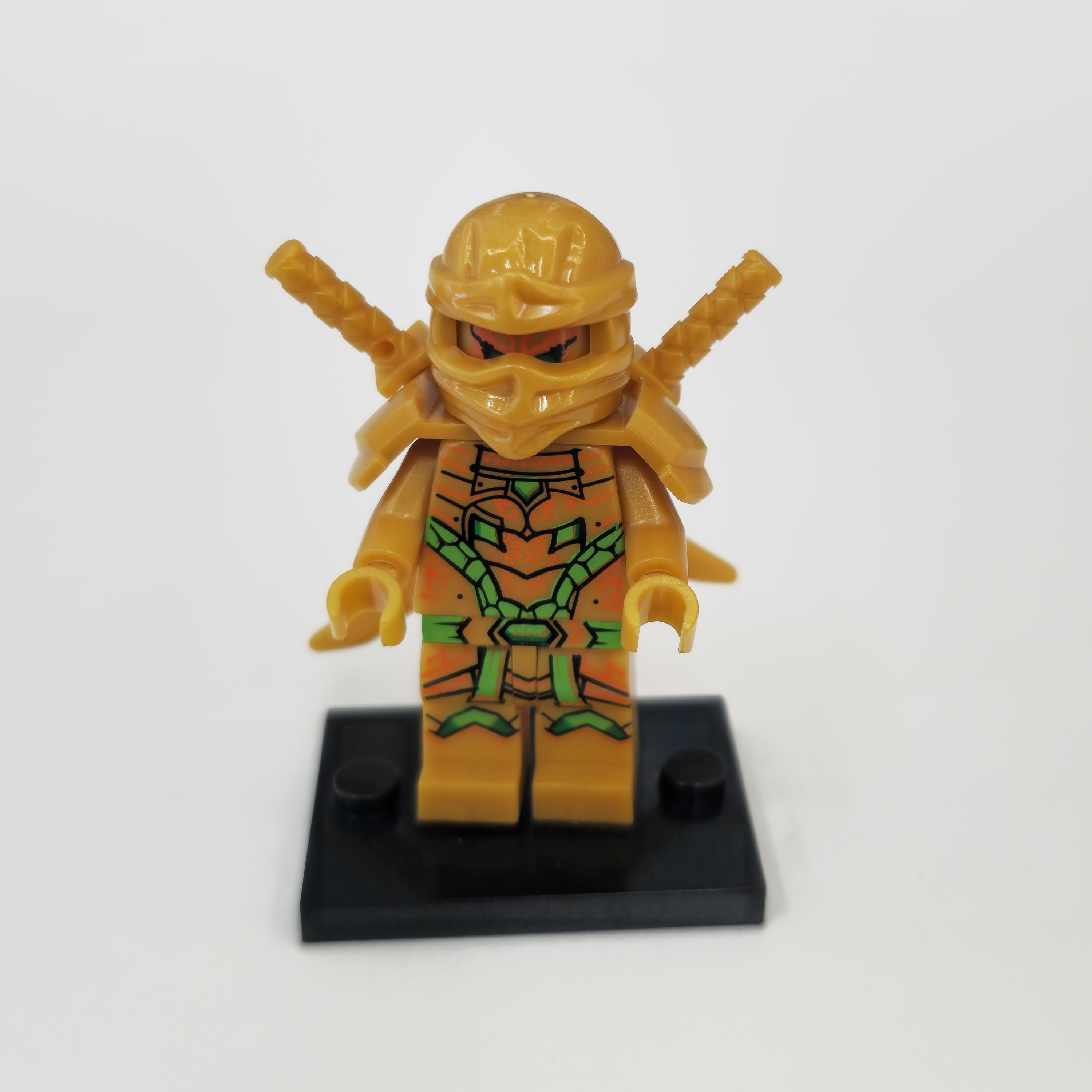 Ninja Double Blade MiniFigure building blocks with base plate compatible with LEGO children's educational toys, factory export wholesale with Ninja Awakening Double weapons, 1 yuan, 24 pieces details Picture