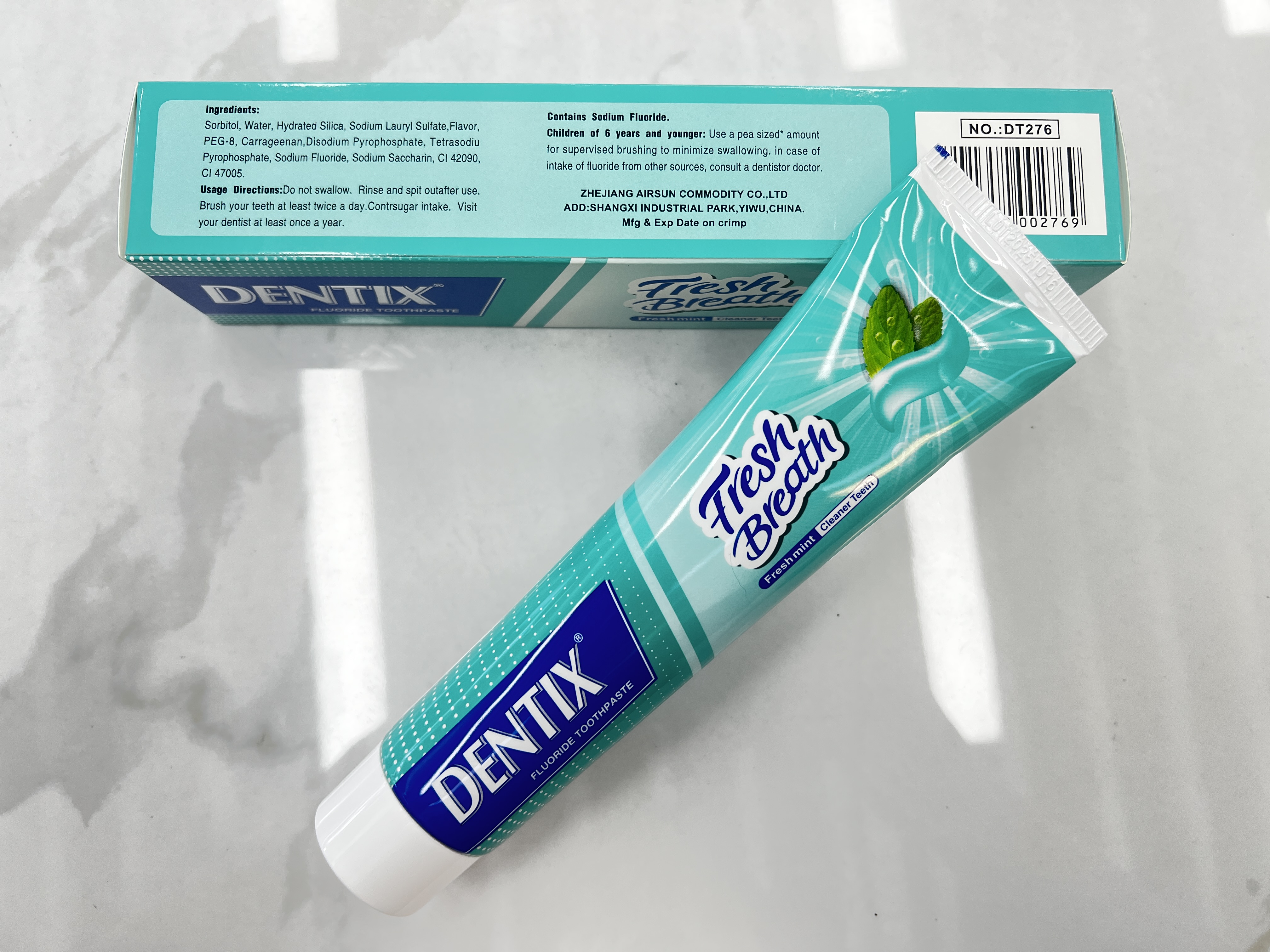 爱尚DENTIX mint含氟牙膏 200g 清新口气 洁净牙齿 Fresh Breath细节图